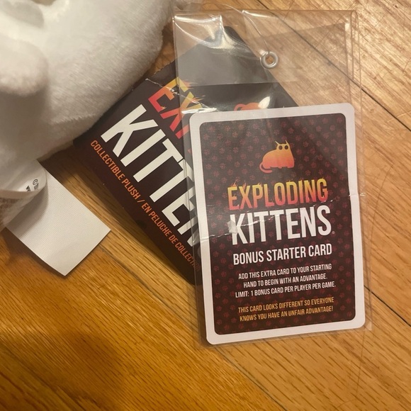 Exploding Kittens White Stuffed Animal Toy - Picture 2 of 5